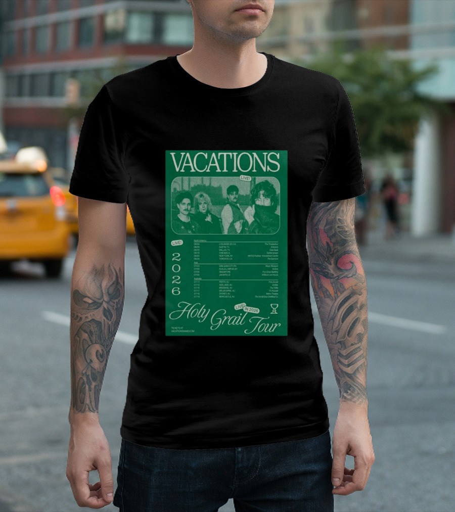 Vacations Holy Grail Tour 2026 Live Concert Locations And Dates T-Shirt