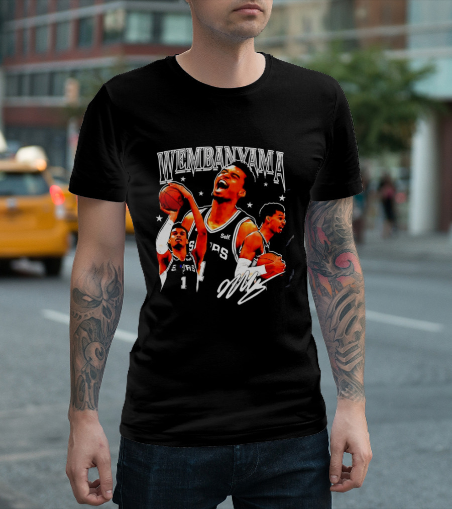 Victor Wembanyama San Antonio Spurs NBA Stars Basketball T-Shirt