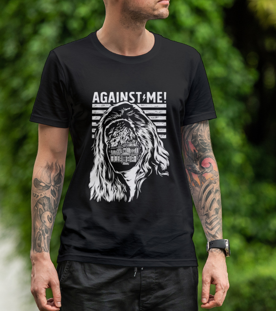 Against Me Punk Rock Gorilla Silhouette Stripes T-Shirt