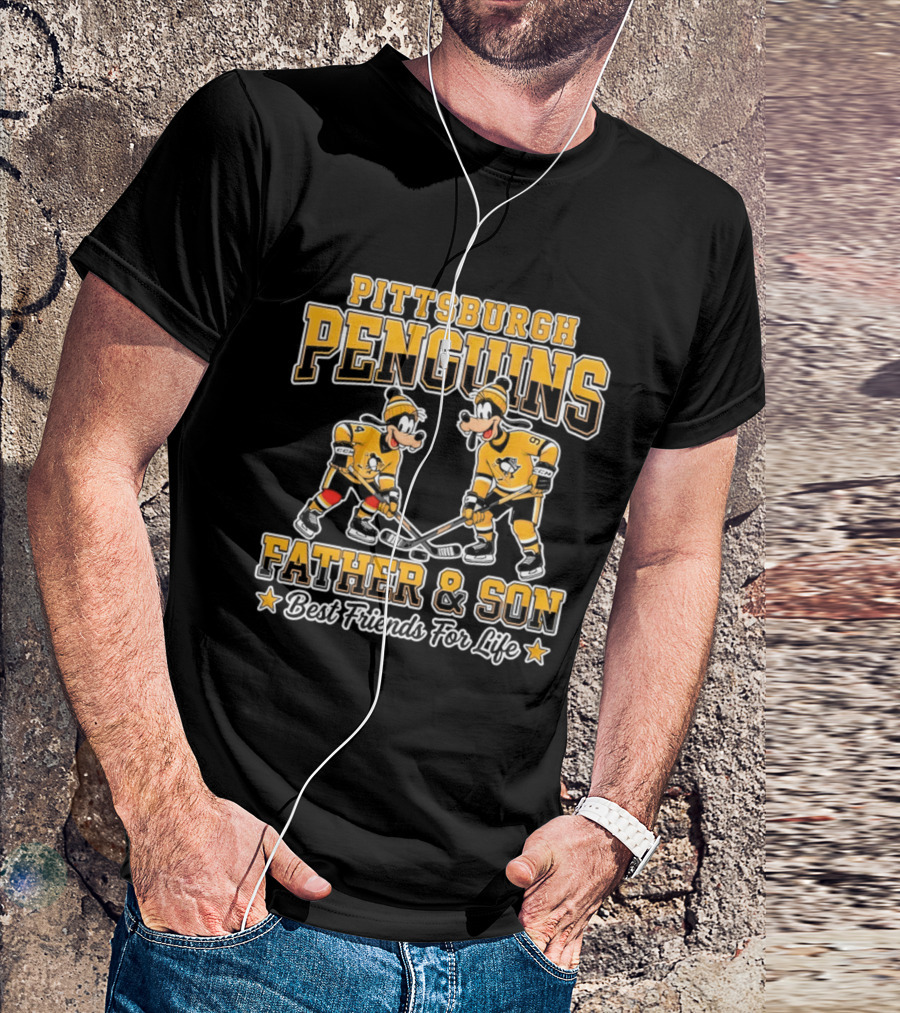 Pittsburgh Penguins Goofy Father And Son Best Friends For Life T-Shirt