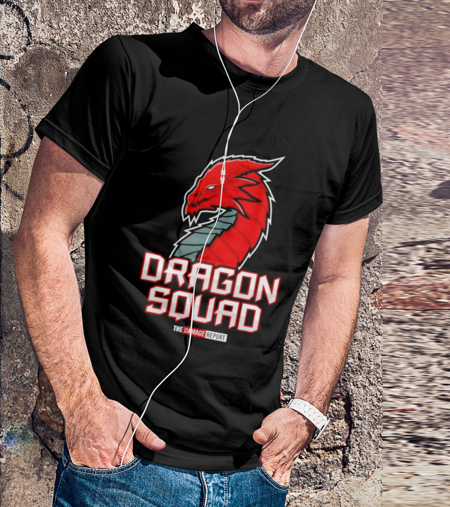 Dragon Squad The Damage Report Red Dragon Head T-Shirt