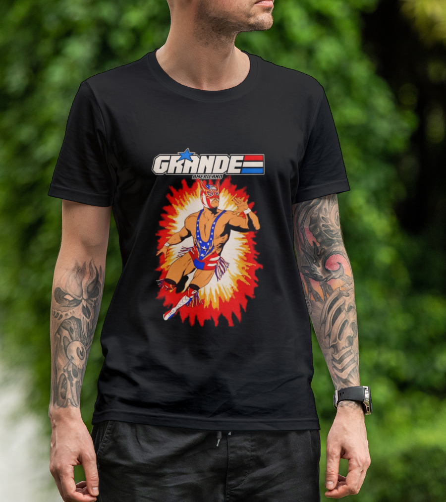 Grande Americano Luchador Wrestling Starburst T-Shirt