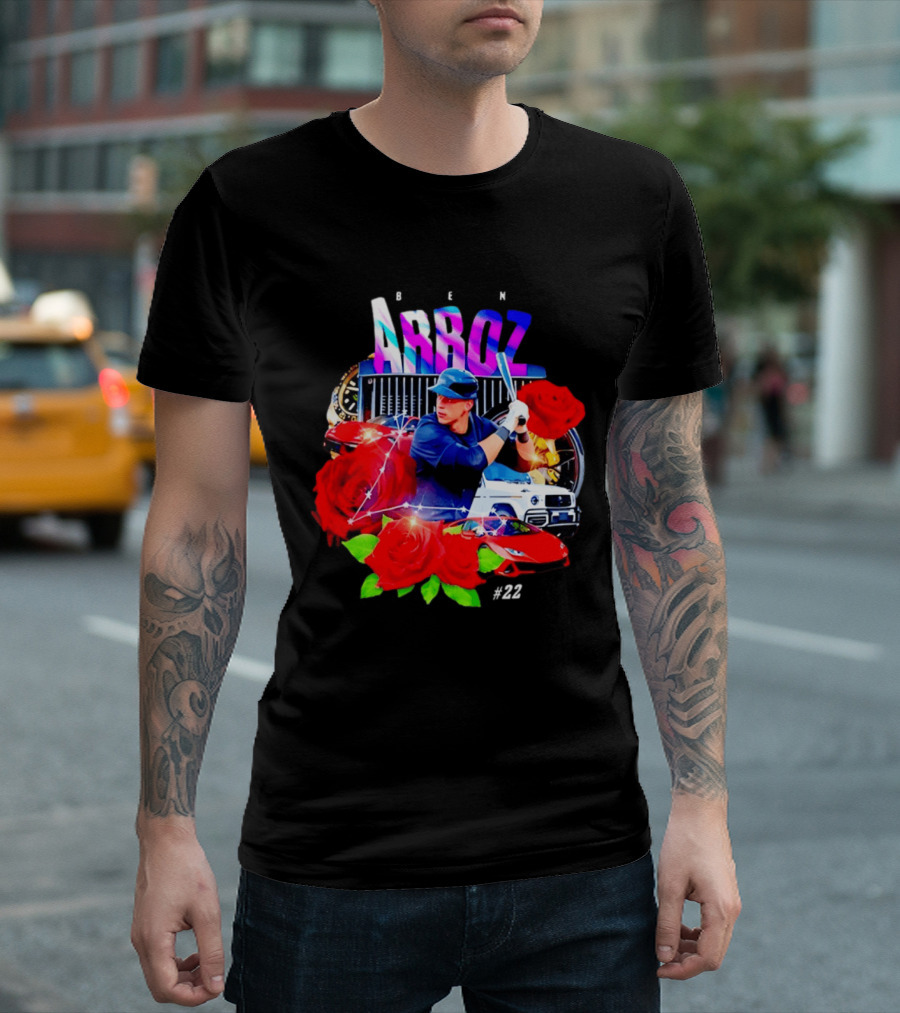 Ben Arroz New York Yankees Aaron Judge MLB 22 Luxury Sports Supercar Rose T-Shirt