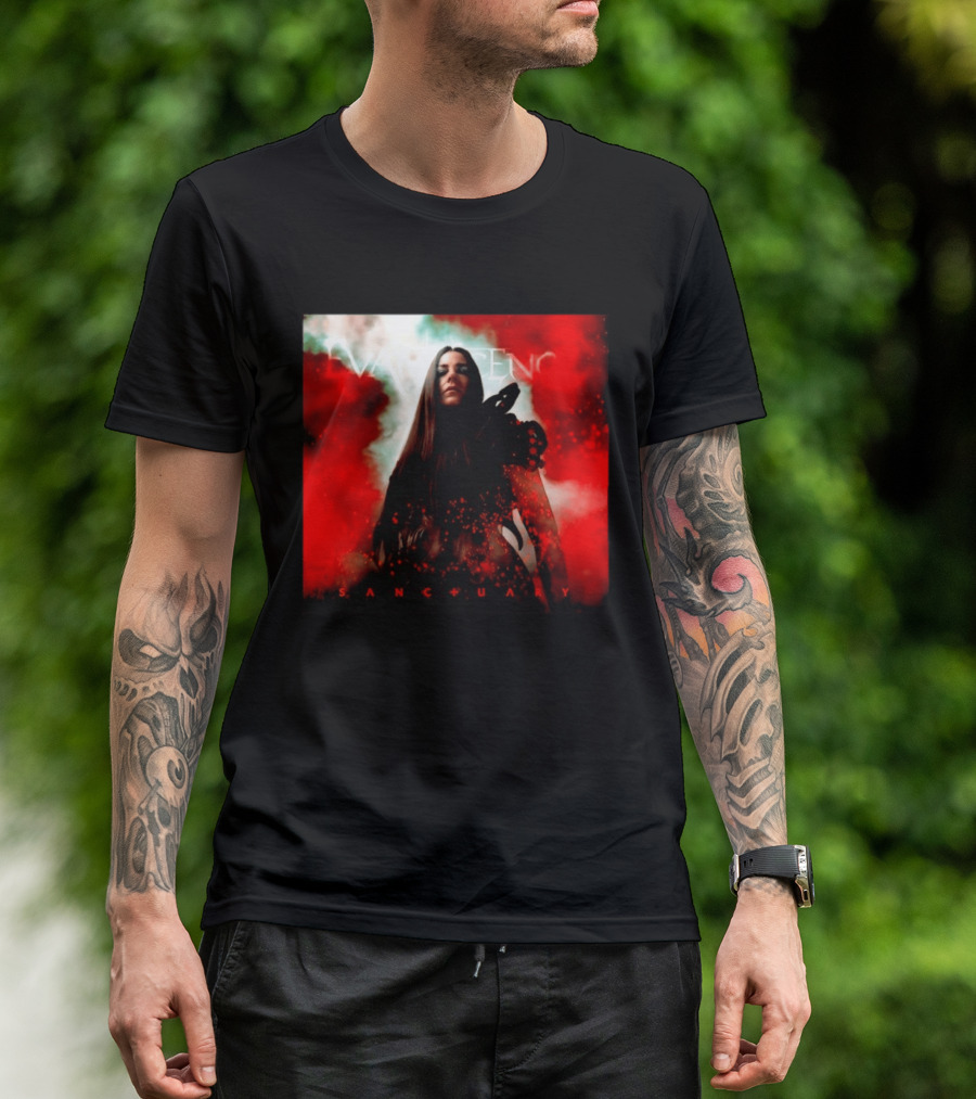 Evanescence Sanctuary Red Atmospheric Album Cover T-Shirt