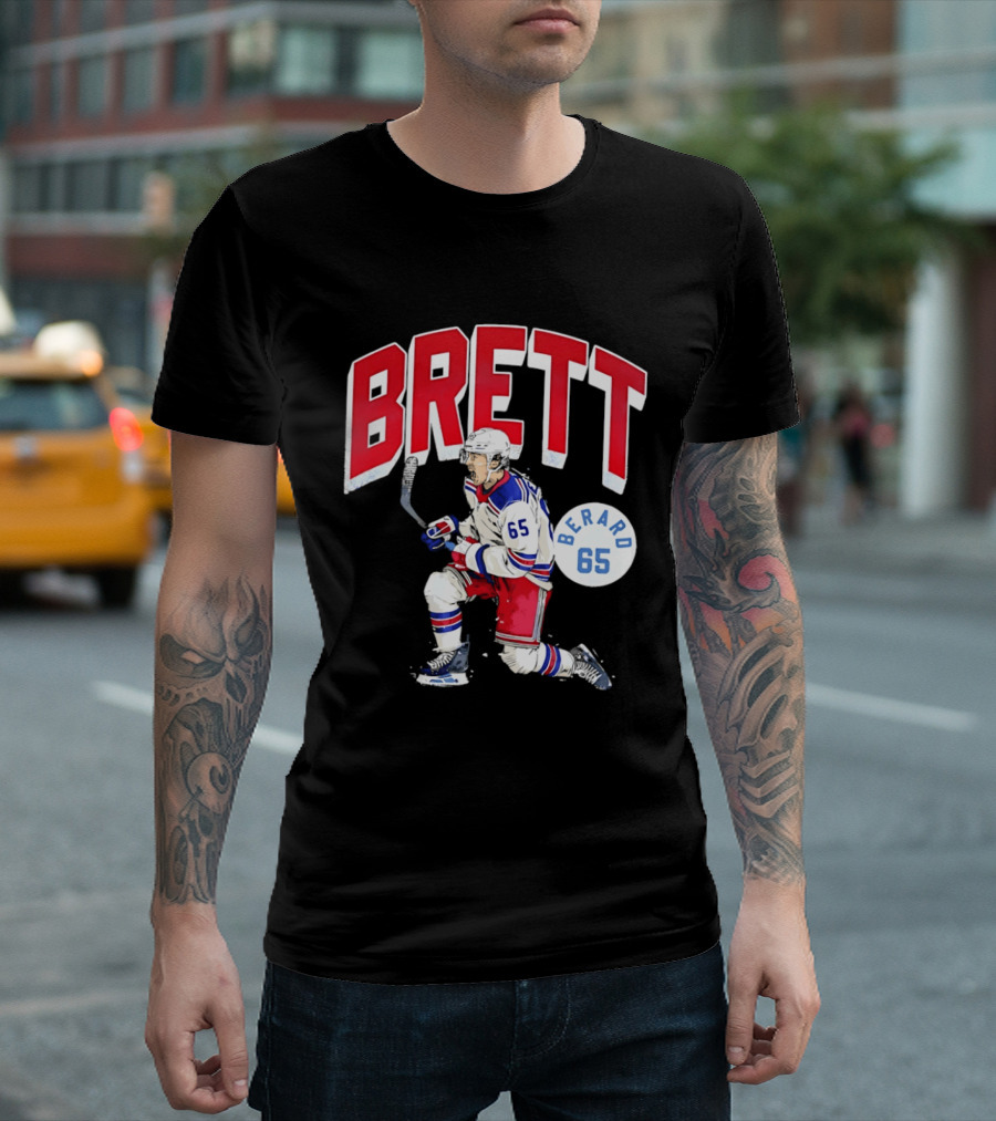 Brett Berard 65 New York Rangers Hockey T-Shirt