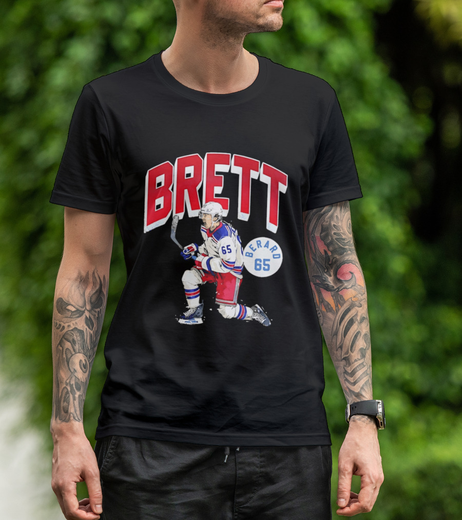 Brett Berard 65 New York Rangers Hockey T-Shirt