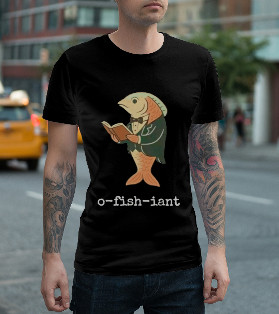 O Fish Iant Reading Fish In Tuxedo Nature Humor T-Shirt
