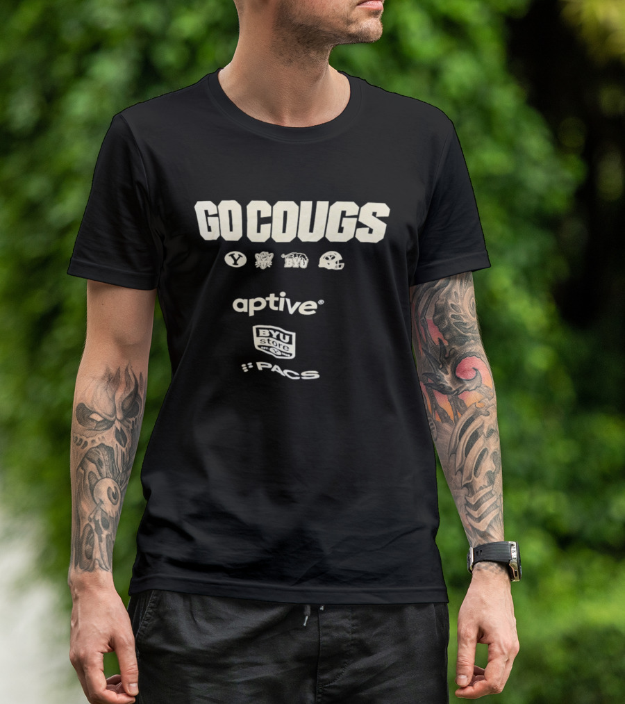 Go Cougs BYU Aptive PACS Sports Branding University T-Shirt