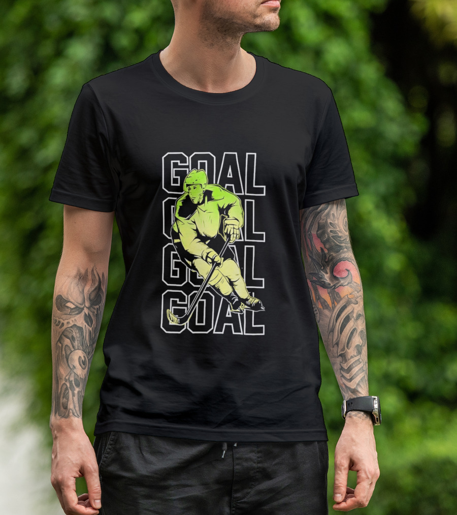 Goal Classic Black Hockey Player Energy T-Shirt