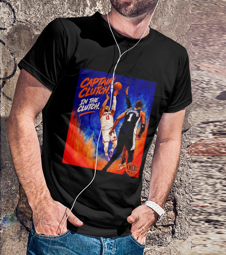 Captain Clutch Jalen Brunson Vs Victor Wembanyama Knicks Basketball Mexico T-Shirt