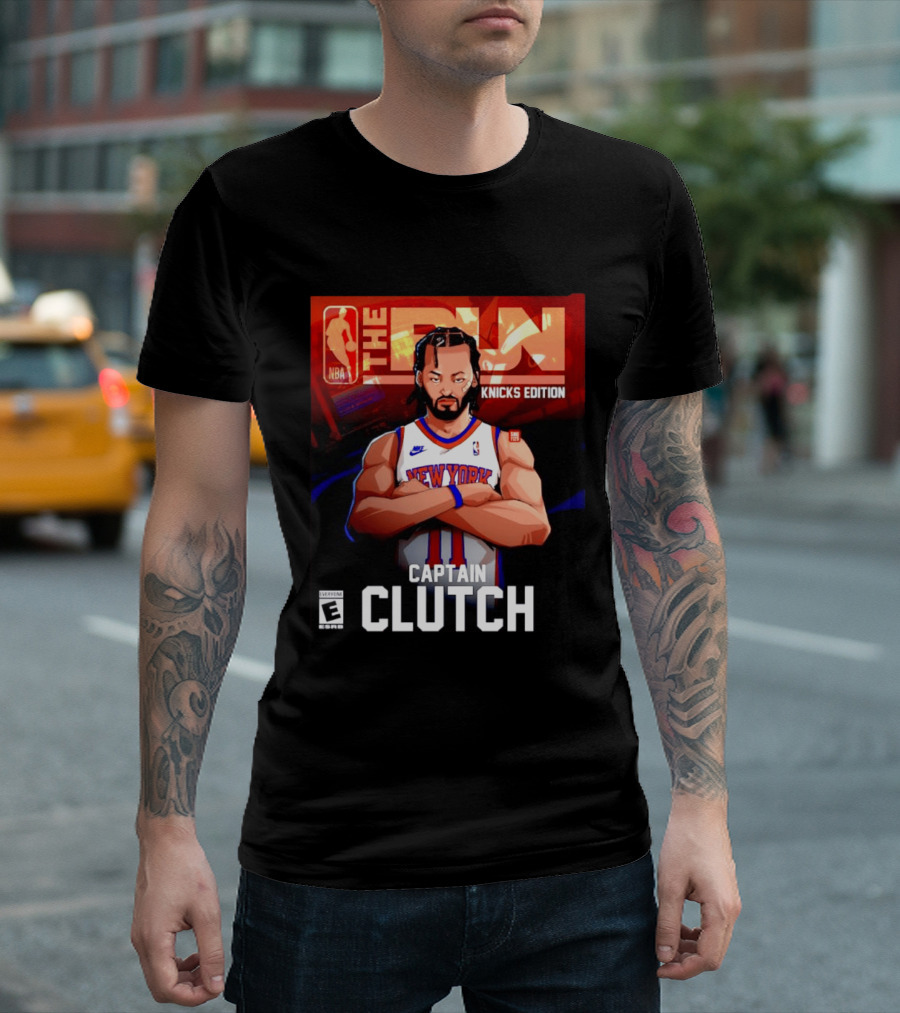 Jalen Brunson New York Knicks Edition The Run Captain Clutch NBA T-Shirt