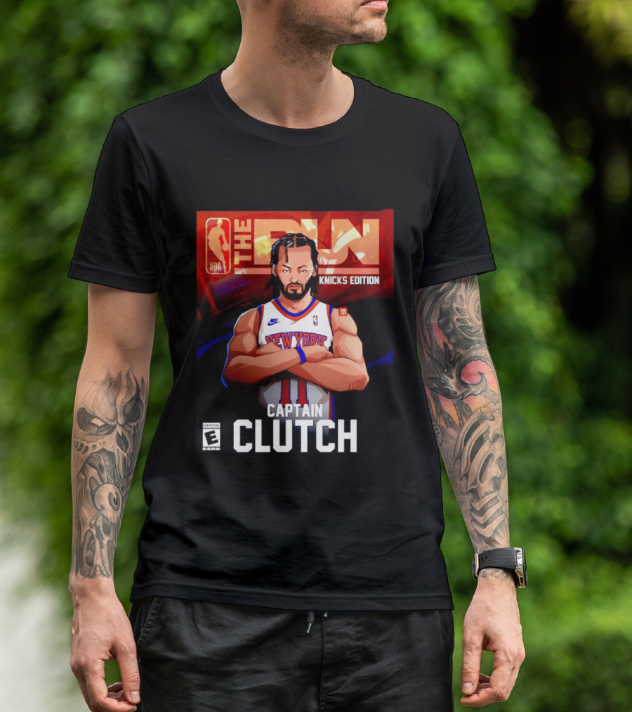 Jalen Brunson New York Knicks Edition The Run Captain Clutch NBA T-Shirt