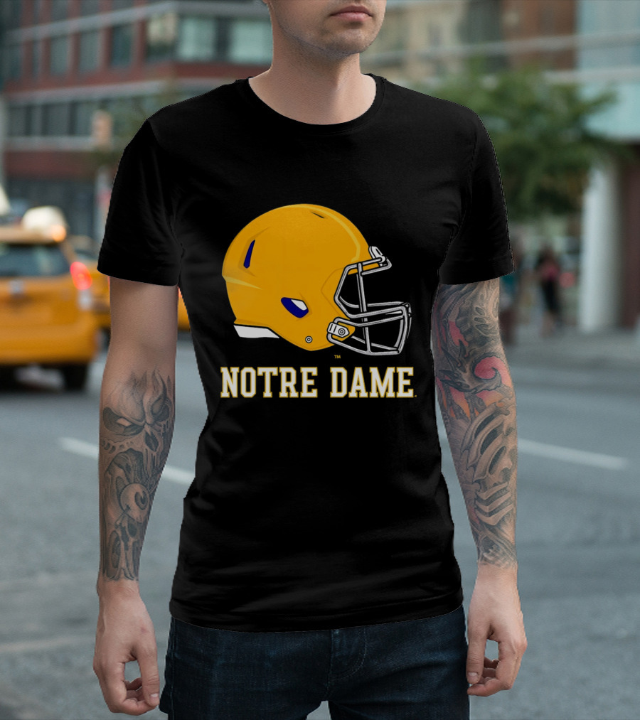 Notre Dame Fighting Irish Football Helmet T-Shirt