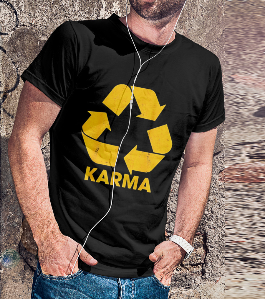 Karma Recycle Symbol Philosophy Motivational Concept T-Shirt