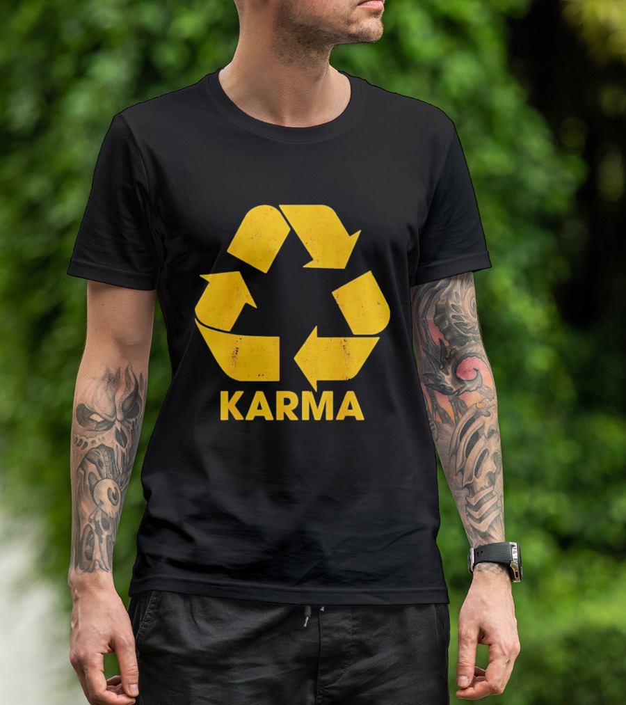 Karma Recycle Symbol Philosophy Motivational Concept T-Shirt