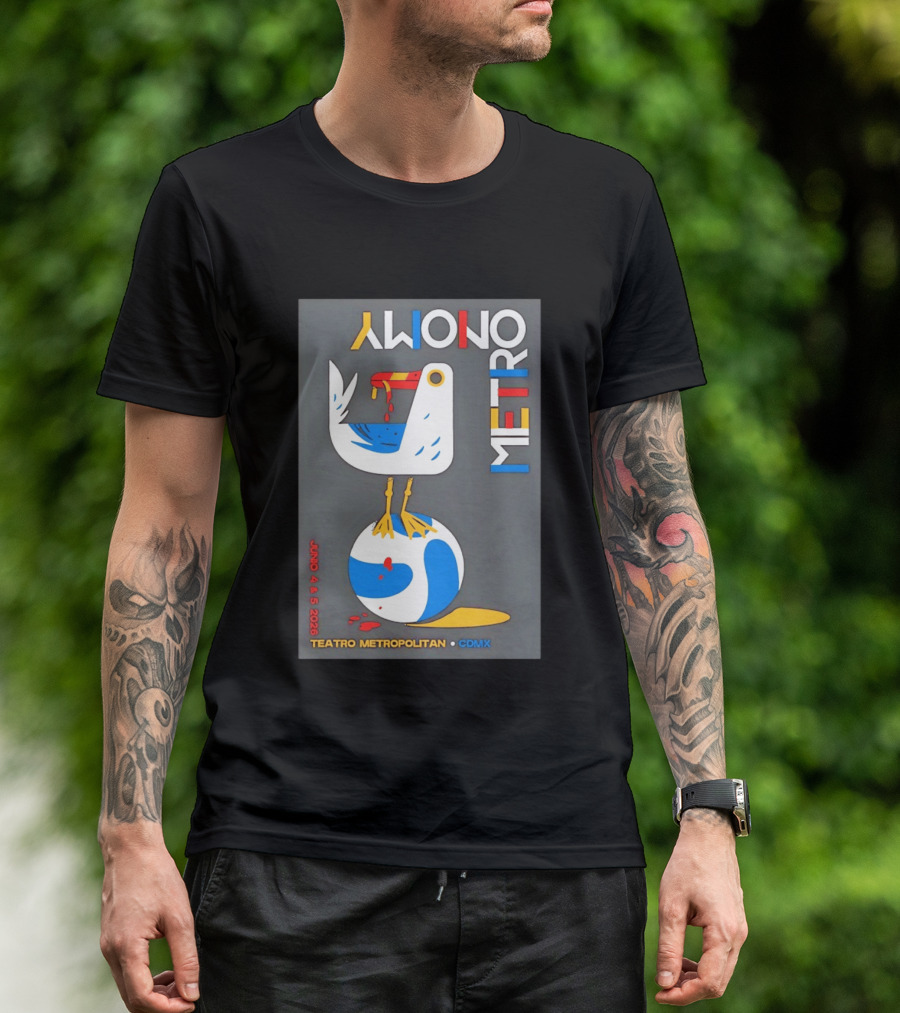 Teatro Metropolitan CDMX Junio 4 5 2026 Metronomy Event Bird T-Shirt