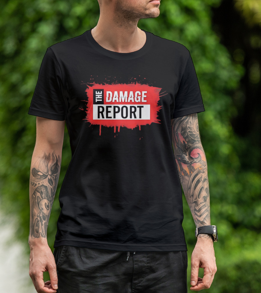 The Damage Report Media News Political Commentary Program Branding T-Shirt