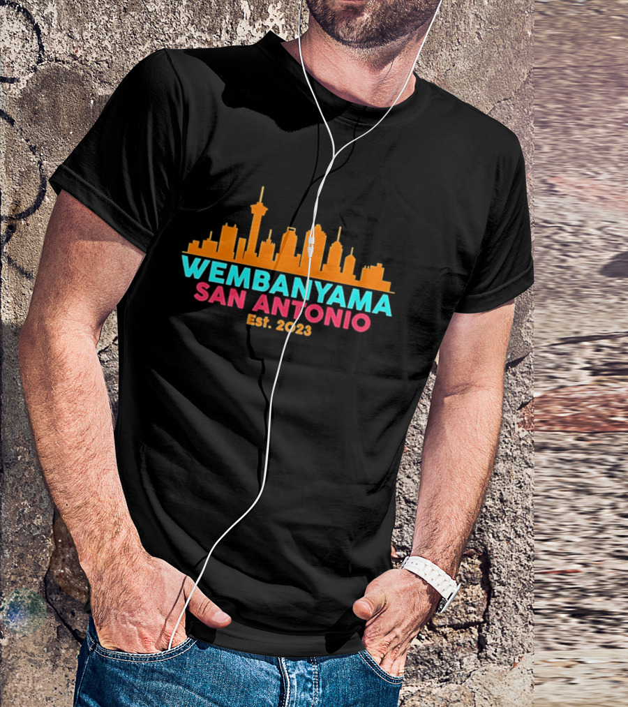 Wembanyama San Antonio Skyline Est. 2023 T-Shirt