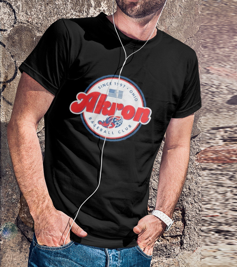 Since 1997 Akron Ohio Baseball Club USA Flag T-Shirt