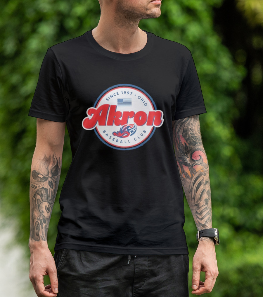 Since 1997 Akron Ohio Baseball Club USA Flag T-Shirt
