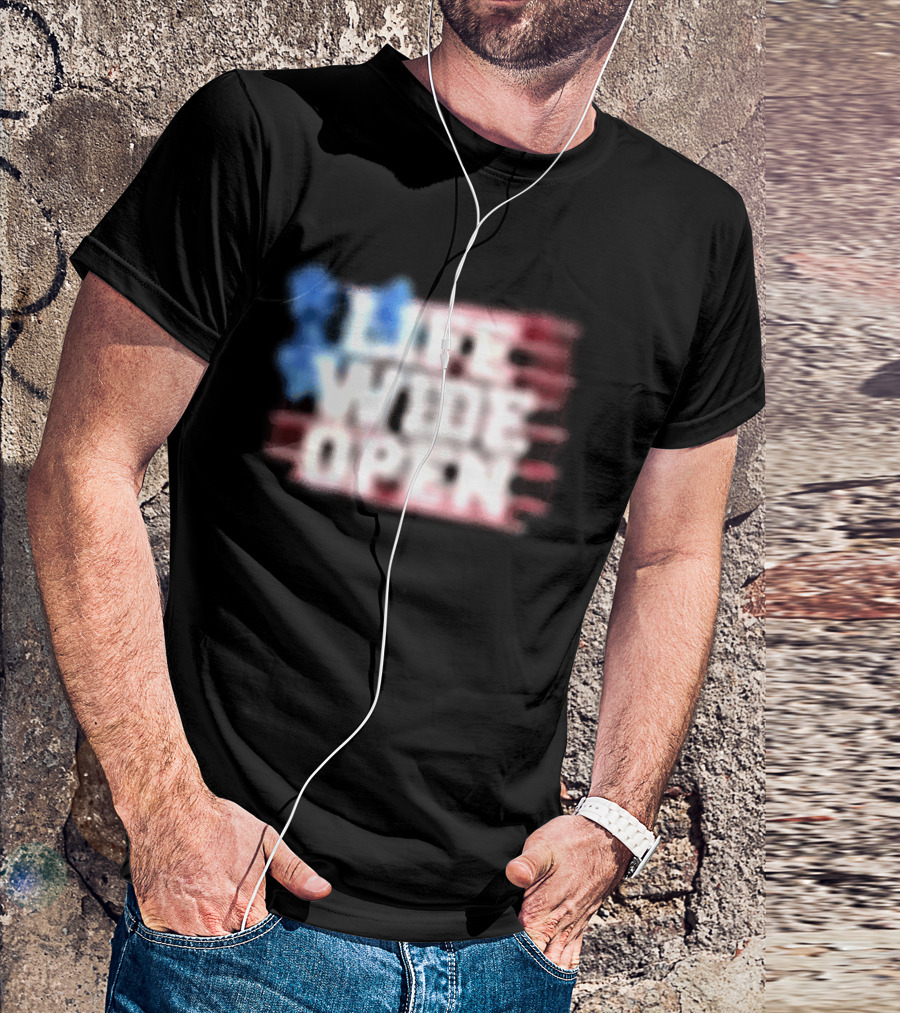 Cboystv Life Wide Open Patriotic Stars T-Shirt