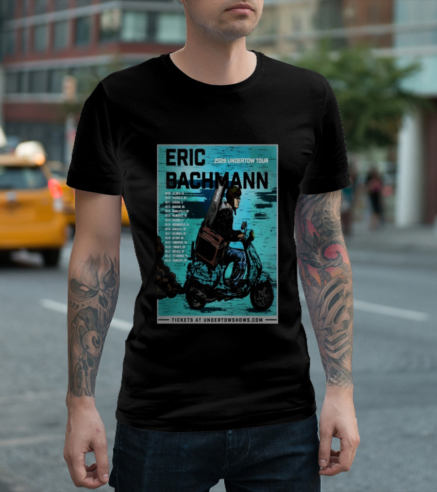 Eric Bachmann 2026 Undertow Tour With Dates And Cities T-Shirt