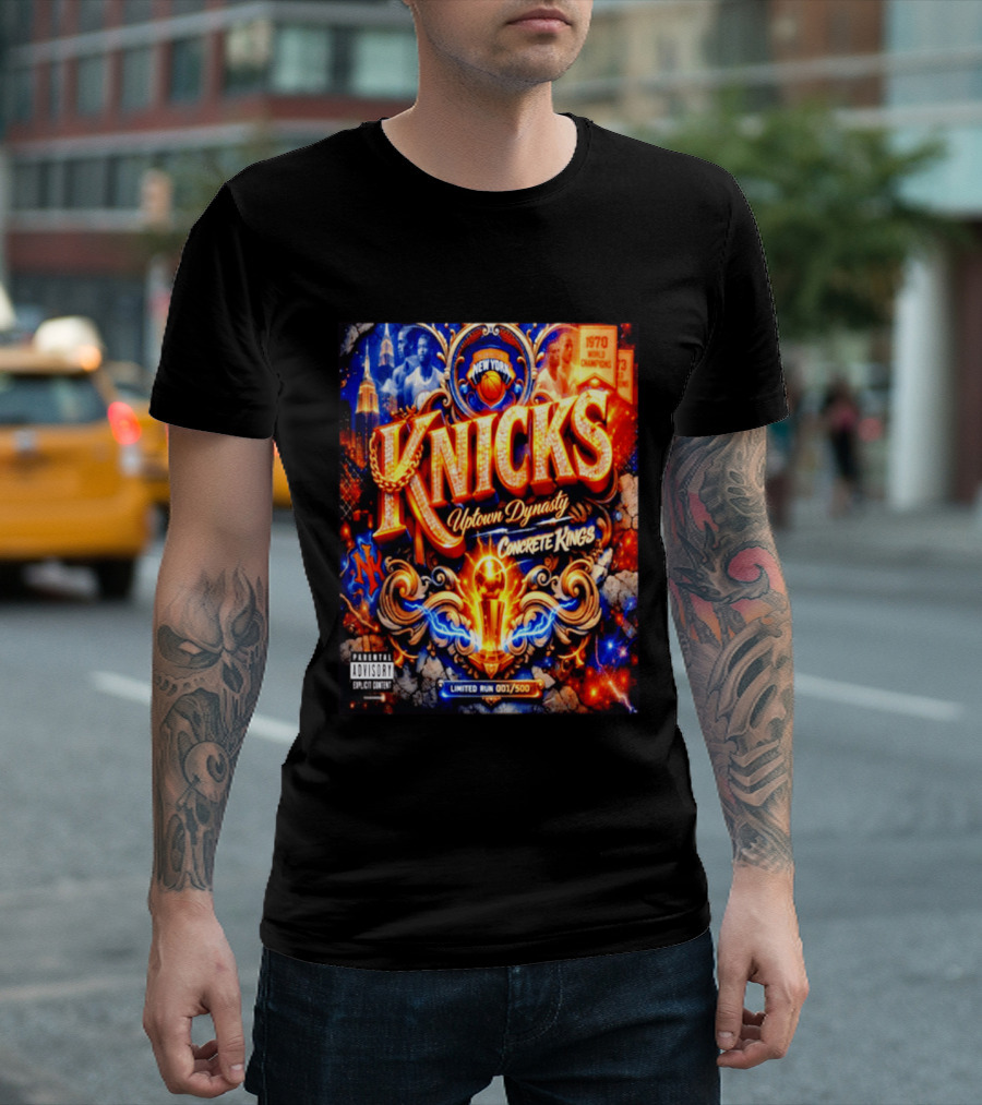 New York Knicks Uptown Dynasty Concrete Kings 1970 World Champions Limited Run T-Shirt