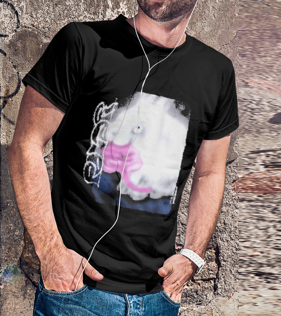 Flatspot Polar Rabbit With Pink Ribbon T-Shirt