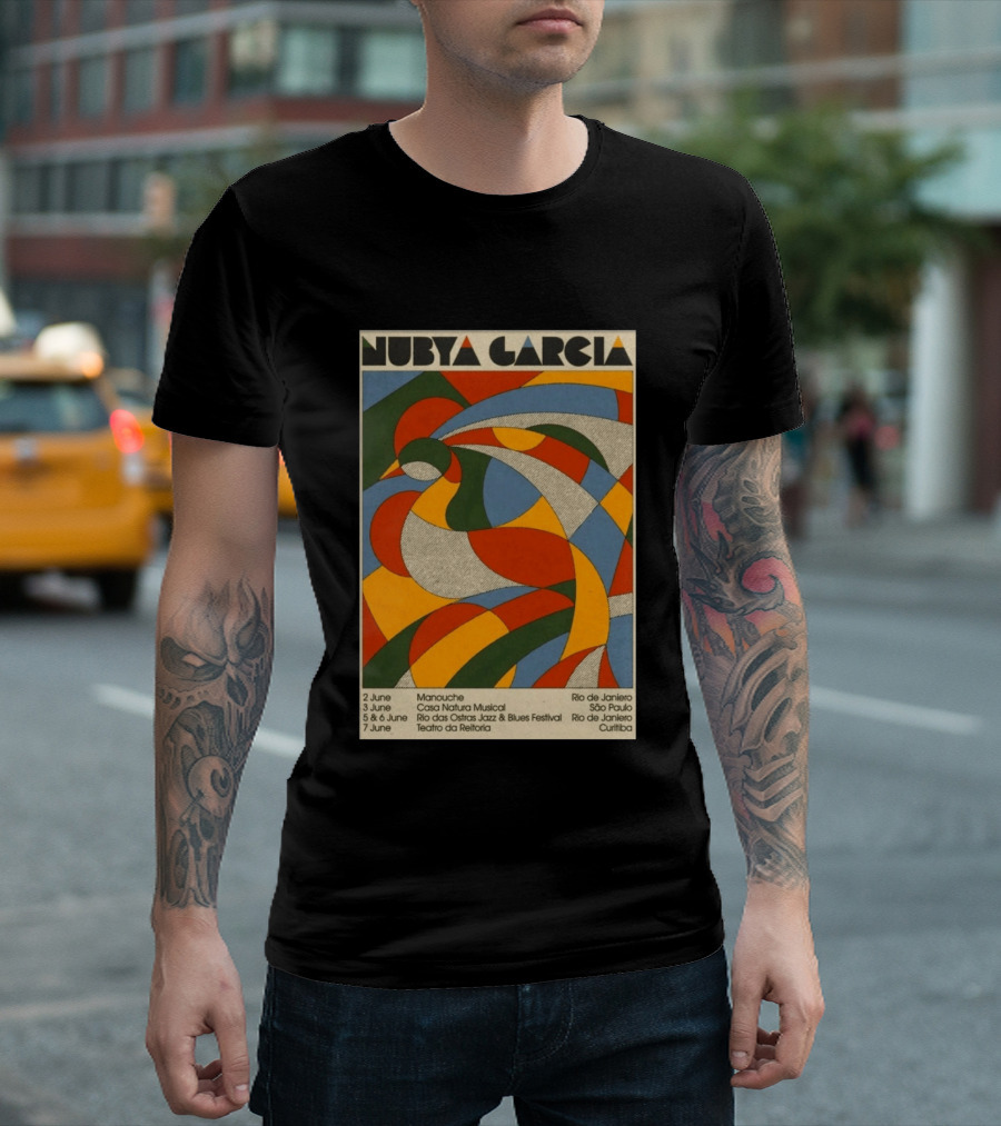 Nubya Garcia 2026 Brazil Tour Manouche Jazz Blues Festival Rio São Paulo Curitiba T-Shirt