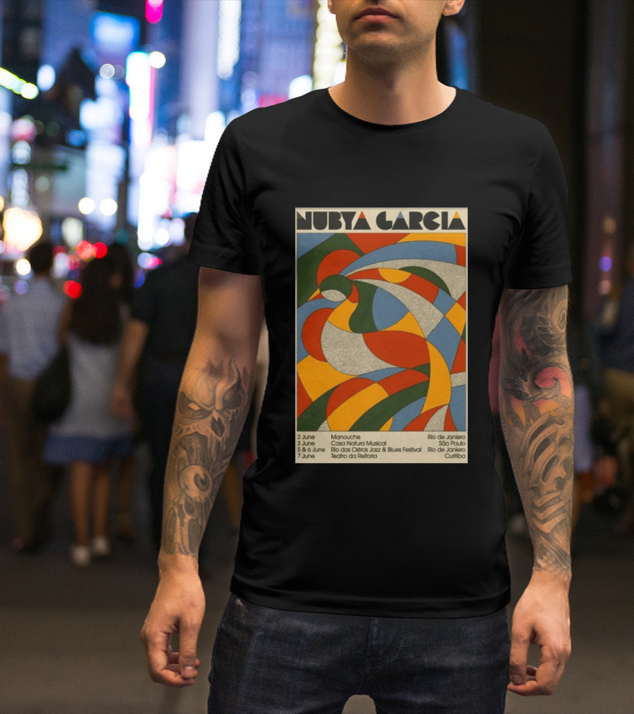 Nubya Garcia 2026 Brazil Tour Manouche Jazz Blues Festival Rio São Paulo Curitiba T-Shirt