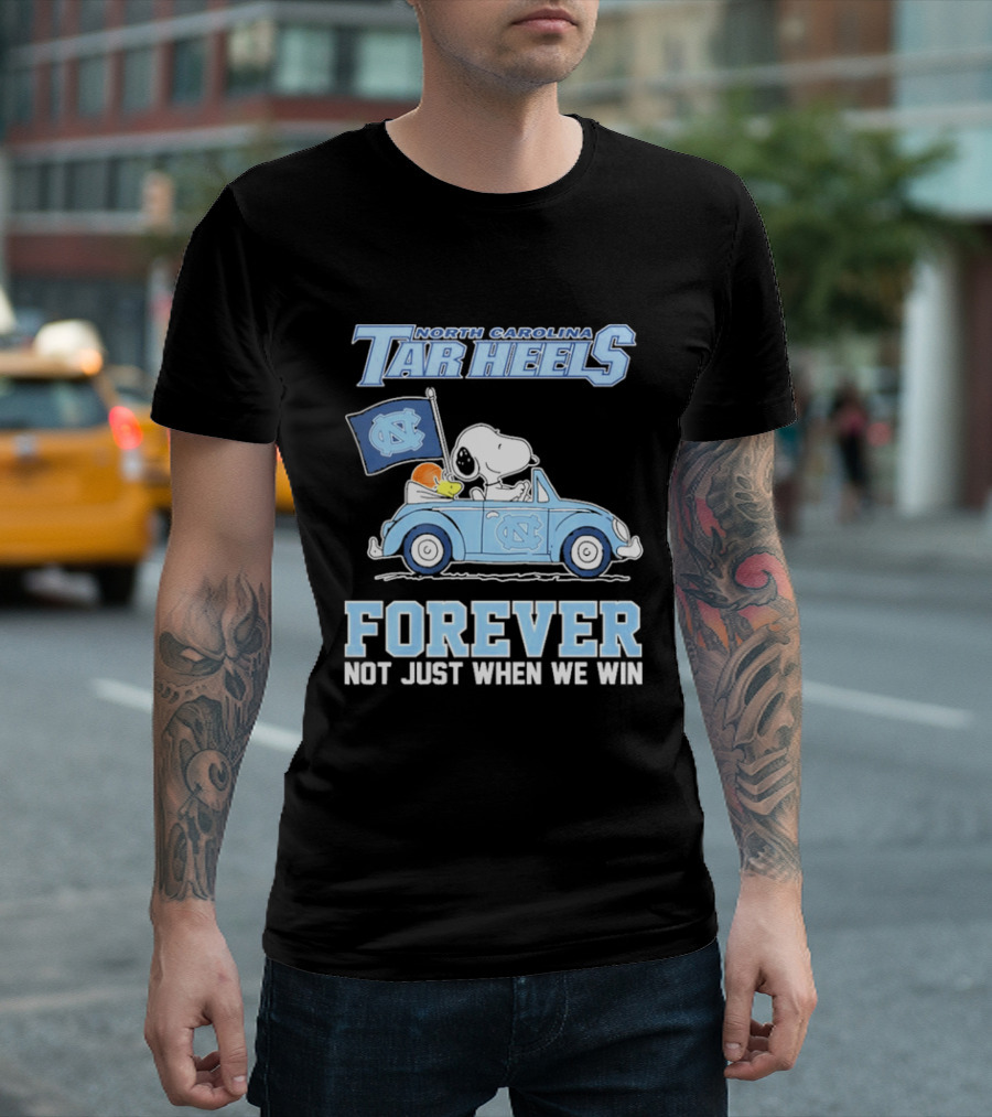 North Carolina Tar Heels Peanuts Forever Not Just When We Win T-Shirt