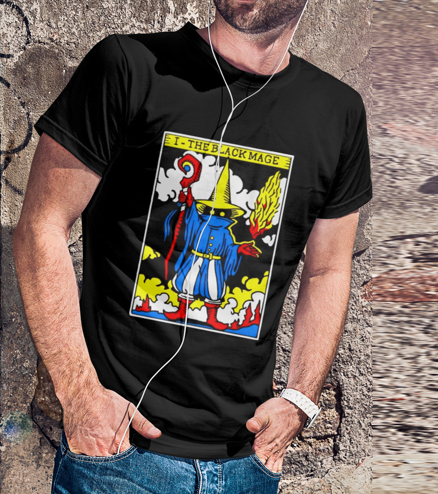I The Black Mage Tarot Card Retro Fantasy T-Shirt