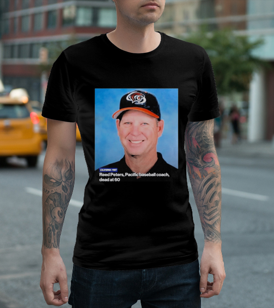 California Post Reed Peters Pacific Baseball Coach Remembered T-Shirt