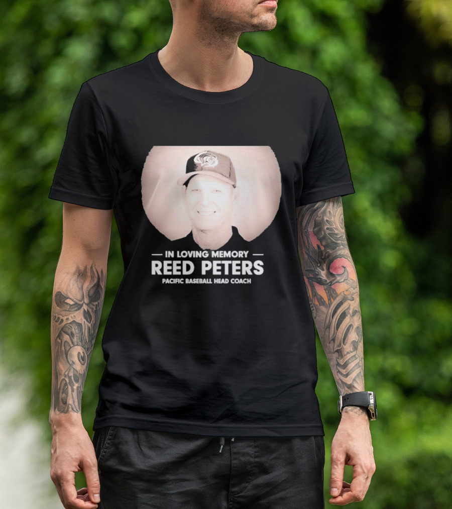 In Loving Memory Reed Peters Pacific Baseball Head Coach Panthers Cap T-Shirt