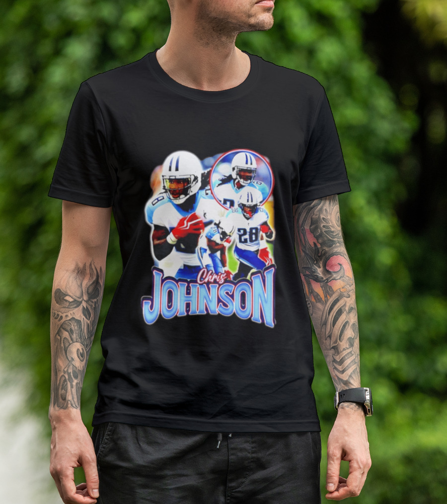 Chris Johnson Tennessee Titans 28 Vintage Style Retro Bootleg T-Shirt