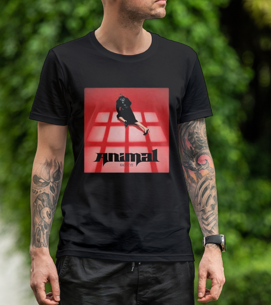 Katseye Animal Red Grid Aesthetic T-Shirt