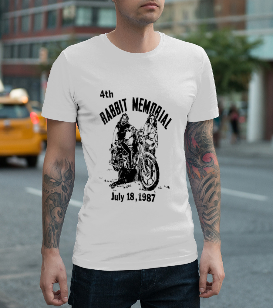 4th Rabbit Memorial July 18 1987 Motorcycle Riders T-Shirt