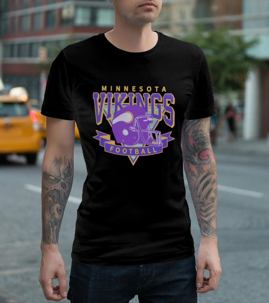 Minnesota Vikings Helmet Football T-Shirt
