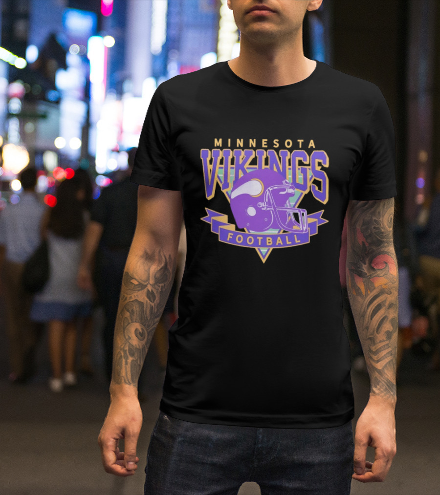 Minnesota Vikings Helmet Football T-Shirt