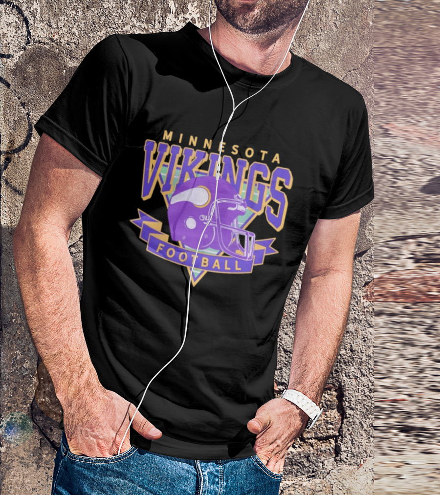 Minnesota Vikings Helmet Football T-Shirt