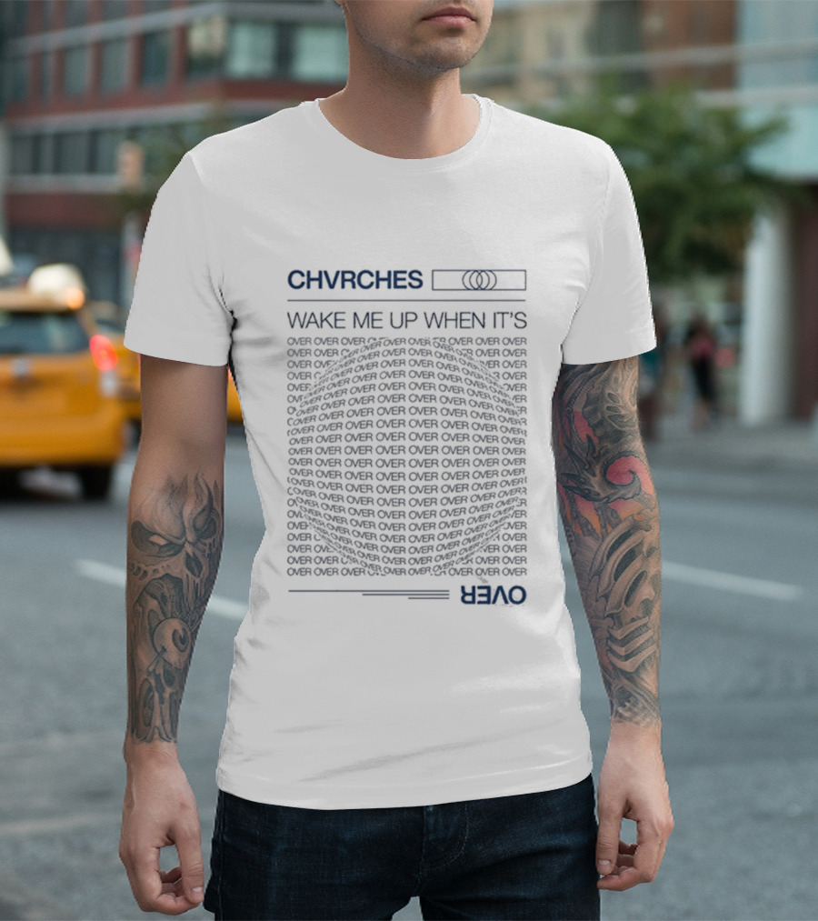 CHVRCHES Wake Me Up When It's Over Repeated Circle T-Shirt