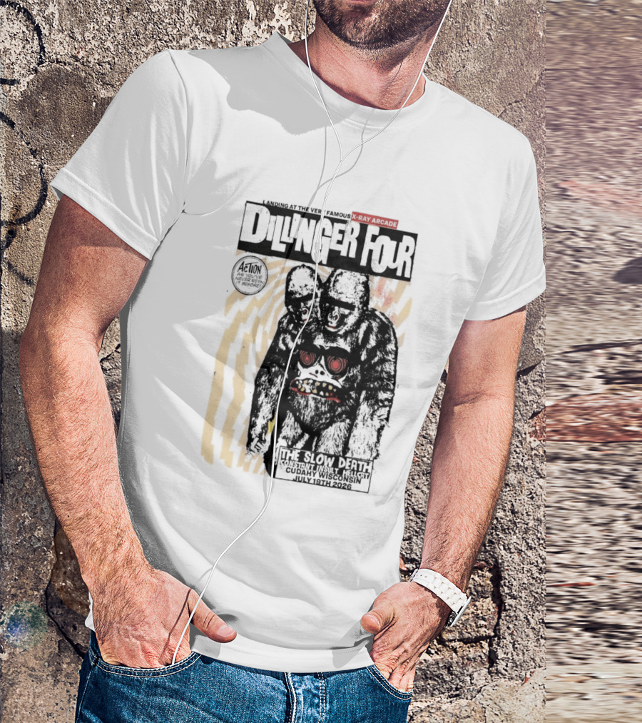 Dillinger Four X Ray Arcade The Slow Death 07 19 2026 Cudahy WI T-Shirt