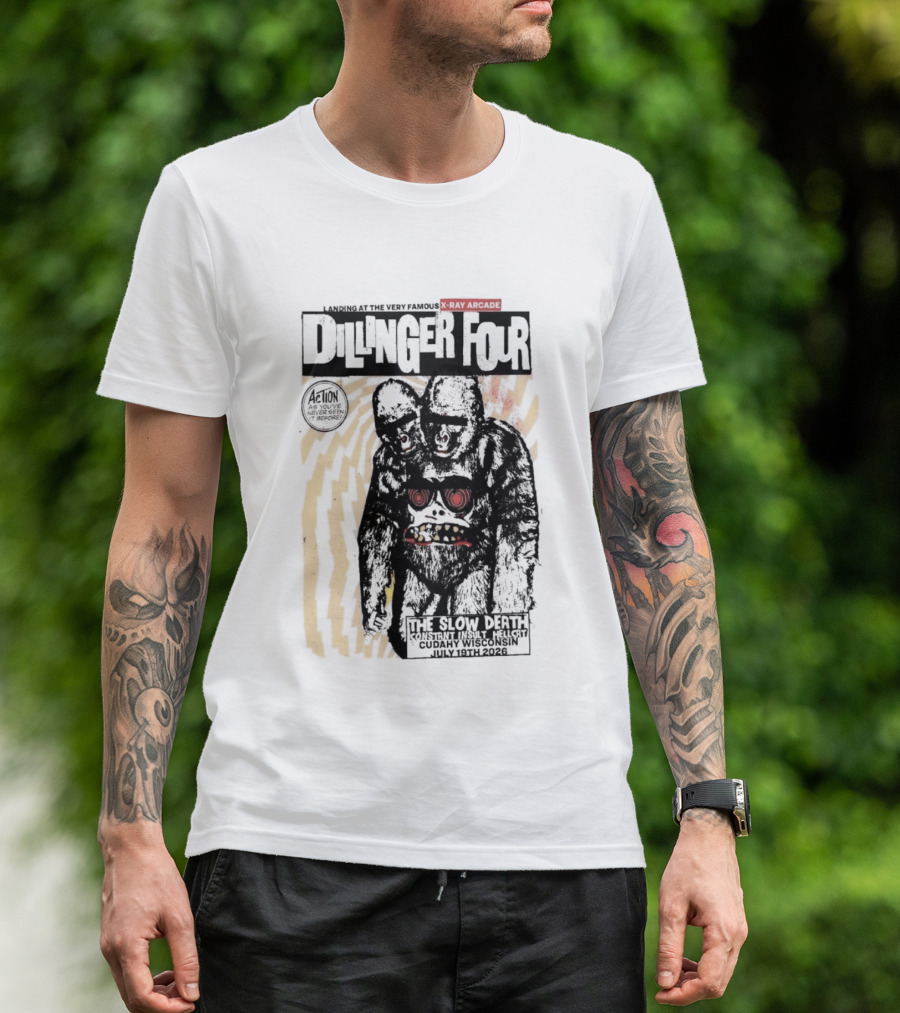 Dillinger Four X Ray Arcade The Slow Death 07 19 2026 Cudahy WI T-Shirt