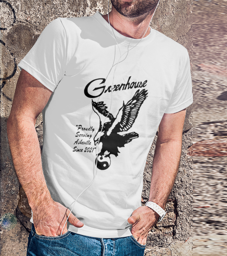 Greenhouse Proudly Serving Asheville Since 2021 Eagle Motif T-Shirt