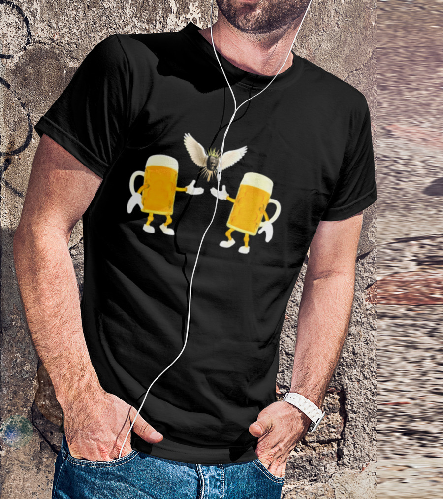 Beers And Car Keys Angel Meme With Winged Creature And Beer S T-Shirt