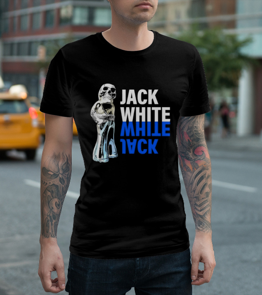 Jack White Rock Musician Skull Reflection T-Shirt