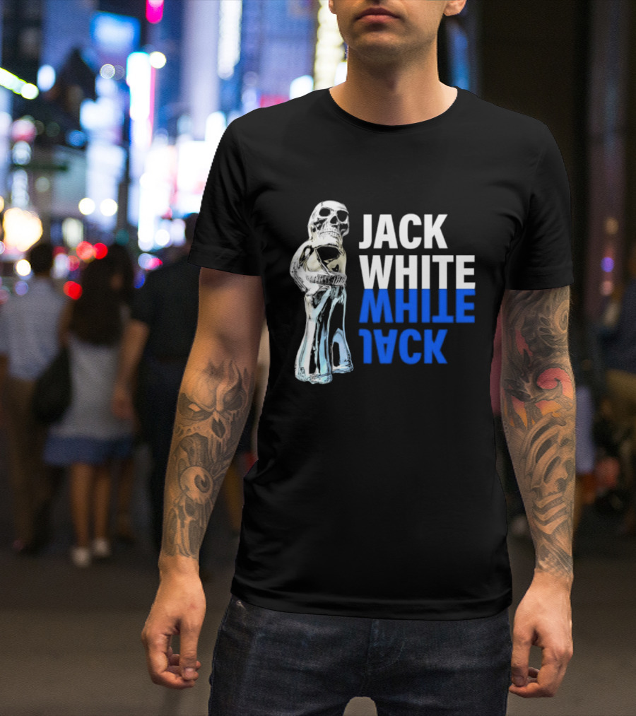 Jack White Rock Musician Skull Reflection T-Shirt
