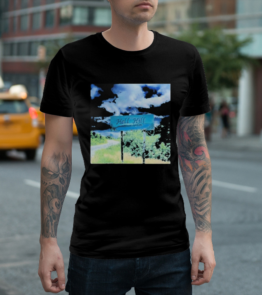 Elita Harkov Hell Hill Scenic Road Sign T-Shirt