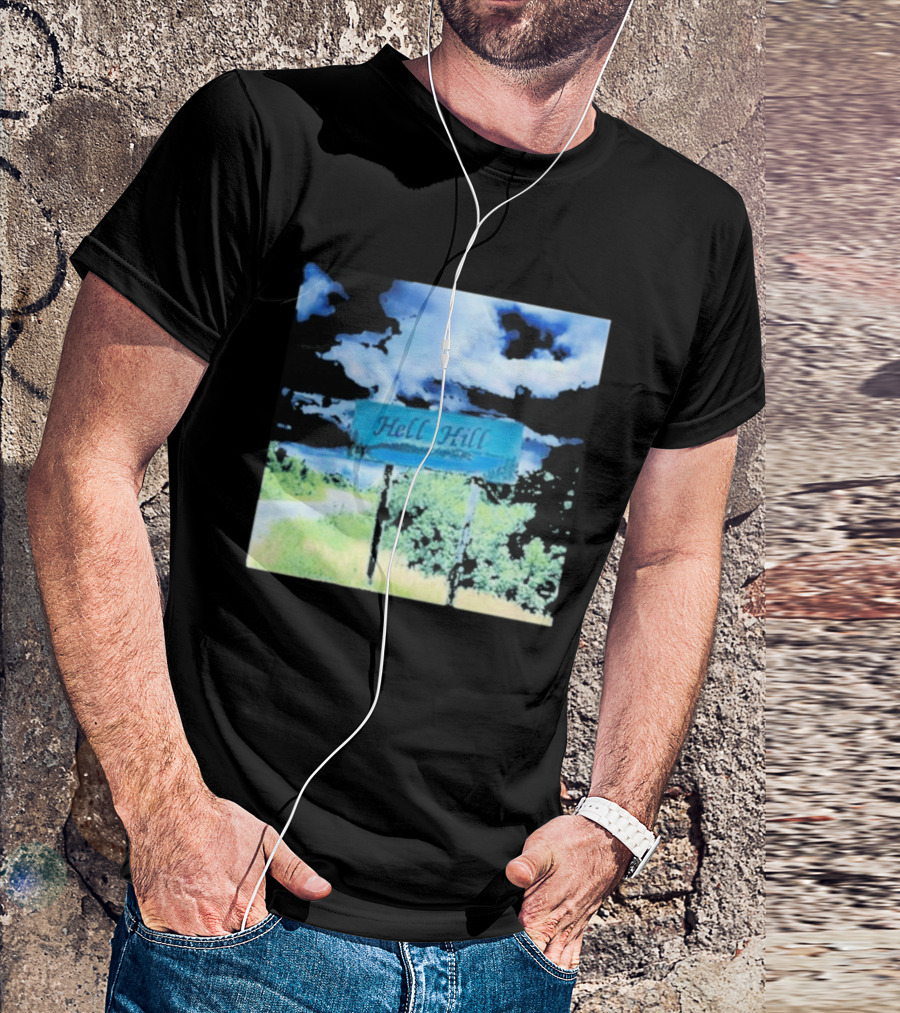 Elita Harkov Hell Hill Scenic Road Sign T-Shirt