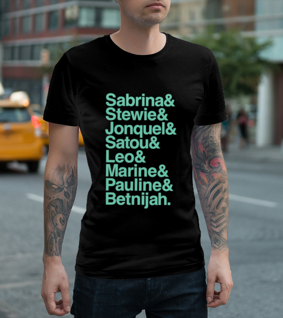 Sabrina Stewie Jonquel Satou Leo Marine Pauline Betnijah New York Liberty 2026 WNBA Players T-Shirt